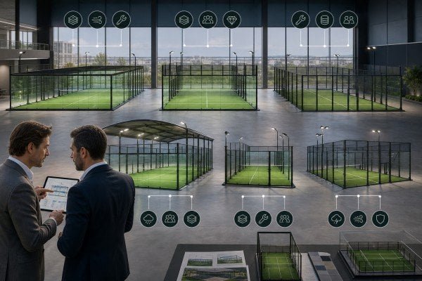 Selecting the right court system for a padel business
