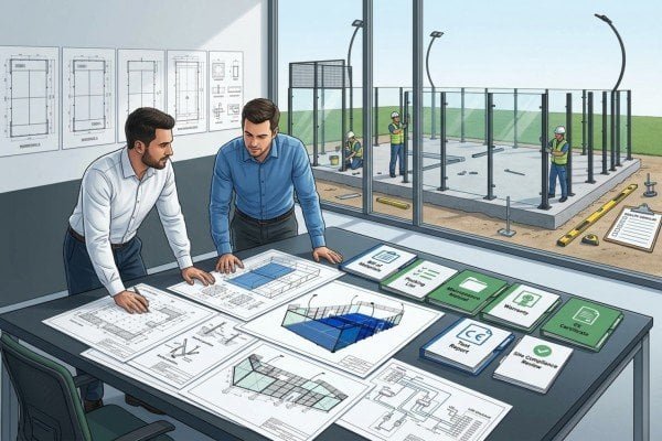 Evaluating padel court supplier documentation