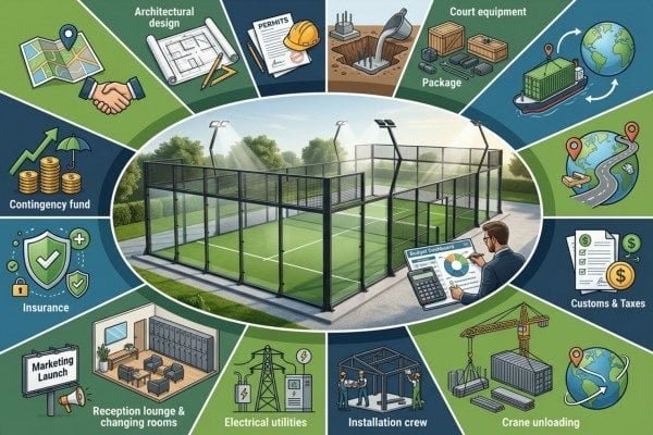Calculating the complete padel business opening cost