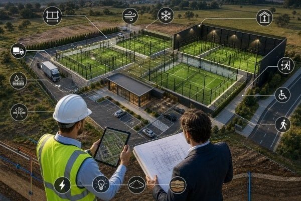 Reviewing site feasibility for a padel business