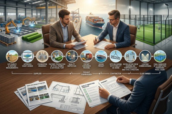 Selecting suppliers for a padel business project