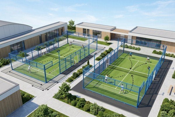 Singles padel rules and court boundaries