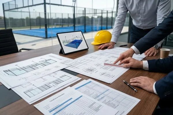 Padel court structural documentation checklist