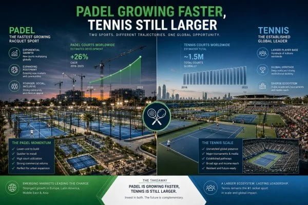 Is Padel Growing Faster Than Tennis?