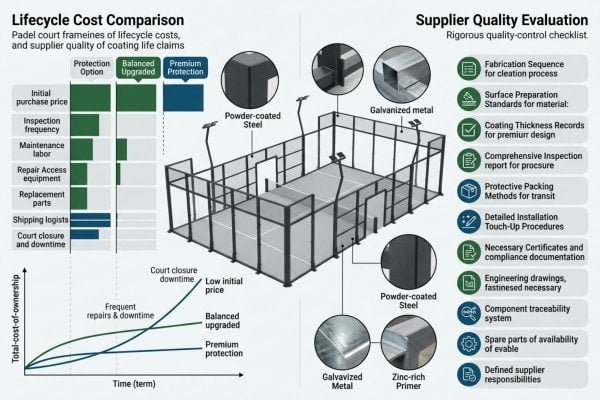Comparing coating price maintenance and court downtime