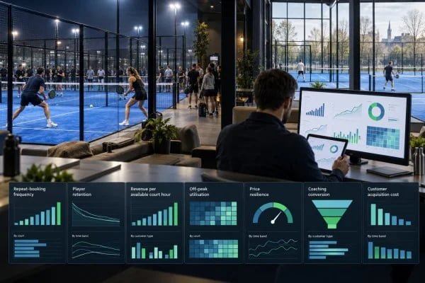 UK padel club utilisation and retention metrics