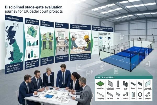 Evaluating a UK padel court supplier