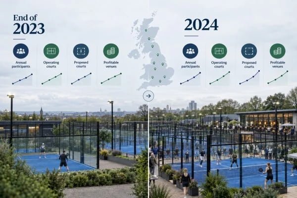 UK padel participation and court growth data
