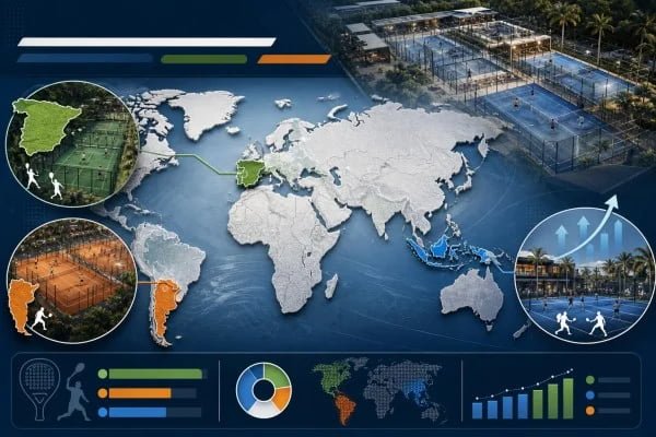 Which country is padel most popular in?