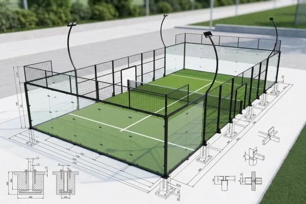 Quality and design of padel court metal structures