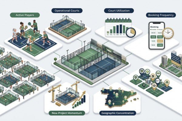 Metrics for evaluating national and local padel demand