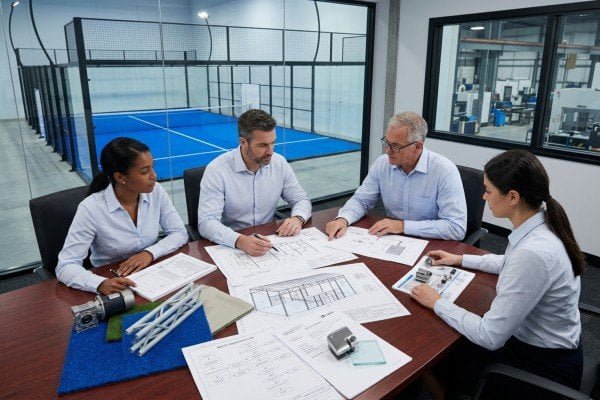 Supplier evaluation for an electric roof padel court project