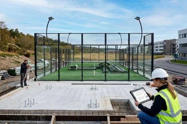 Site data required for outdoor padel court selection