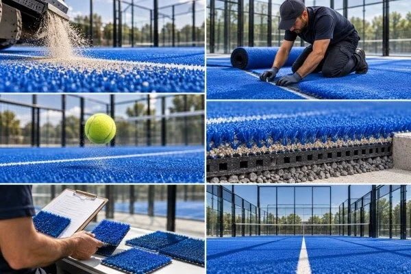 Evaluating padel court turf and playing performance
