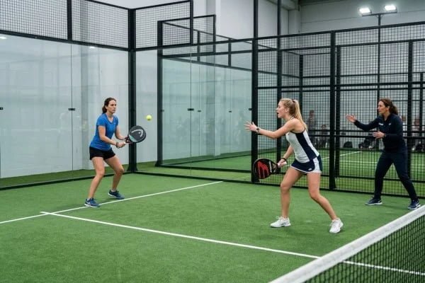Glass-wall and doubles adaptation for tennis players