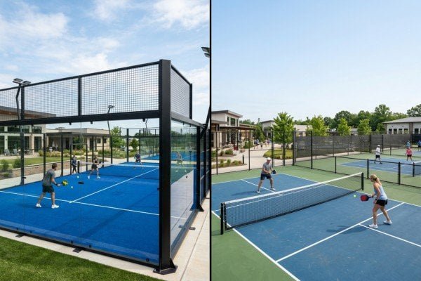 Differences between padel and pickleball facilities