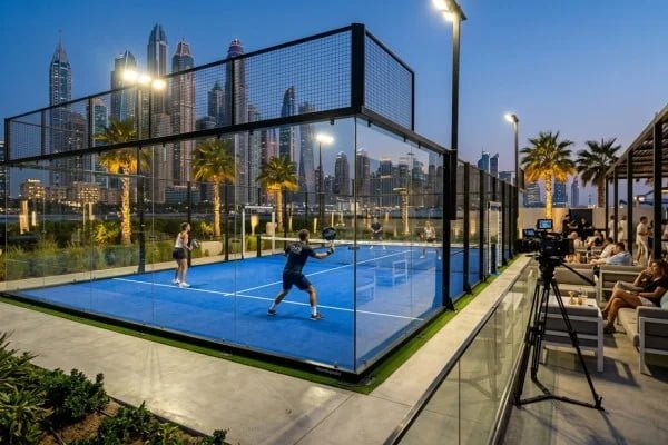 Ultra panoramic padel court installation